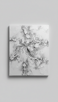Monochrome textured painting on canvas, unframed