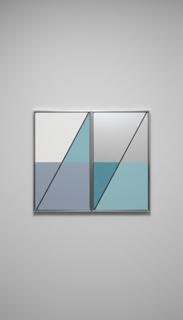 Color-blocked acrylic diptych set