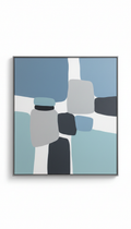 Abstract acrylic on canvas, large-scale