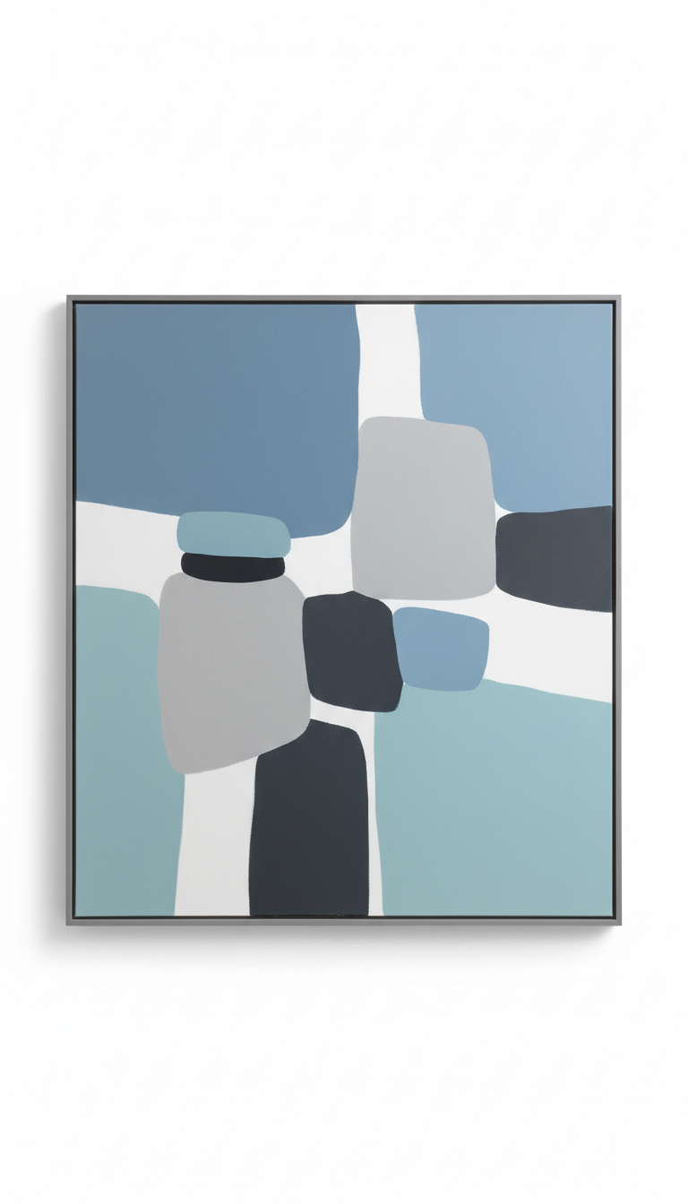 Abstract acrylic on canvas, large-scale